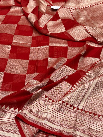 Banarasi Pure Chiffon Georgette Saree