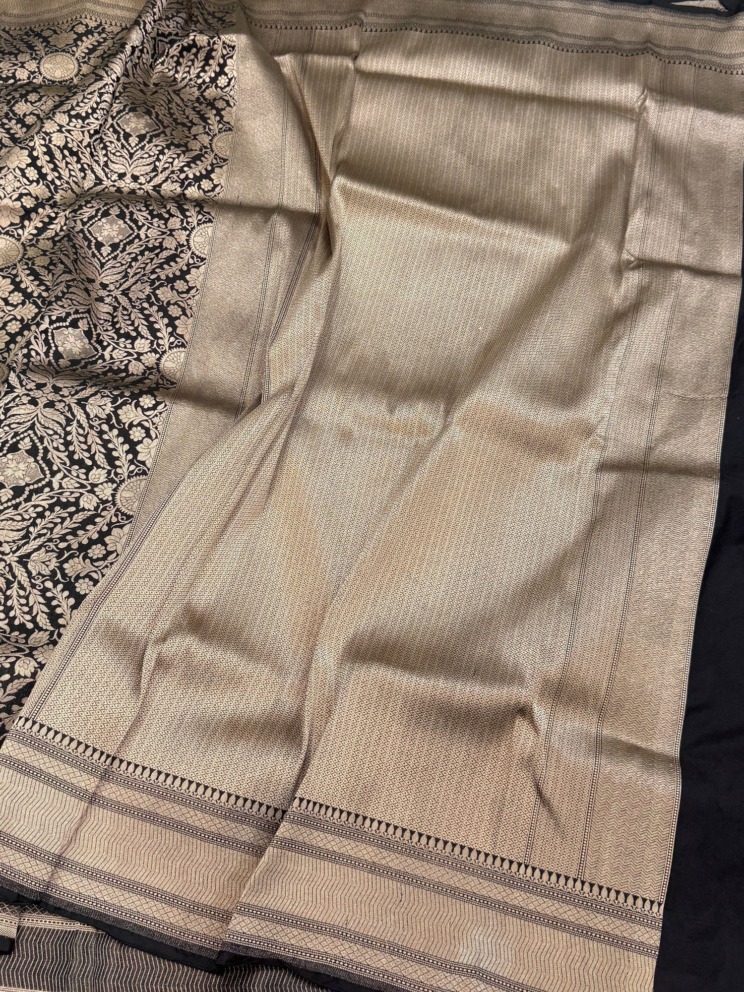 Banarasi Pure Silk Brocade Saree – Luxurious Katan Silk with Intricate Brocade Weave