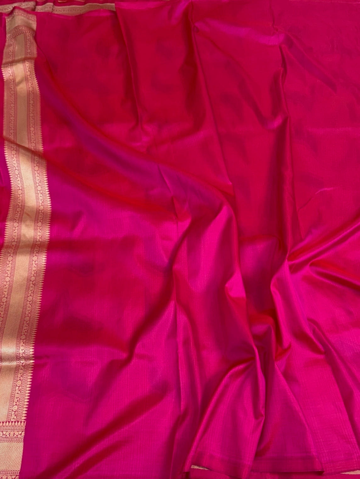 Rani Pink  Rangkaat Banarasi Pure Katan Silk Saree