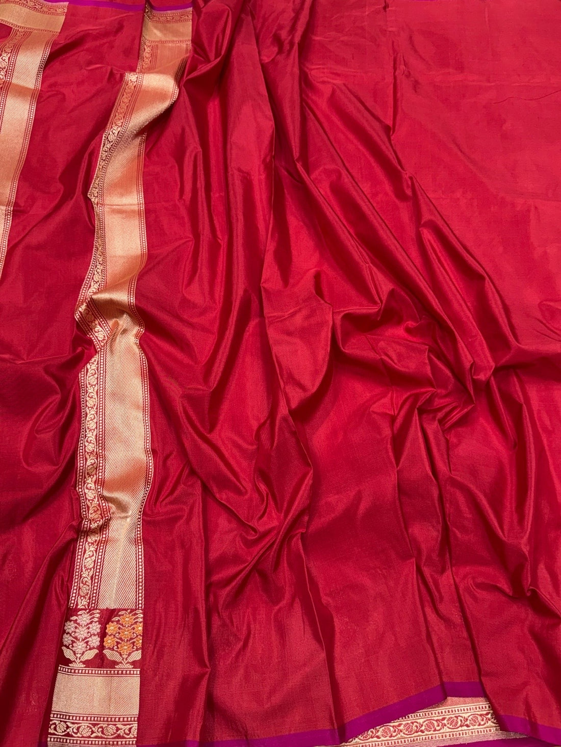 Red Handwoven Banarasi Pure Silk Saree