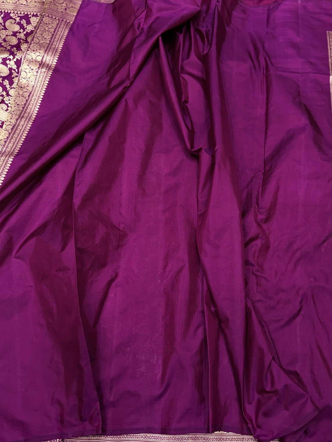 Magenta Pink Handwoven Pure Banarasi Silk Saree