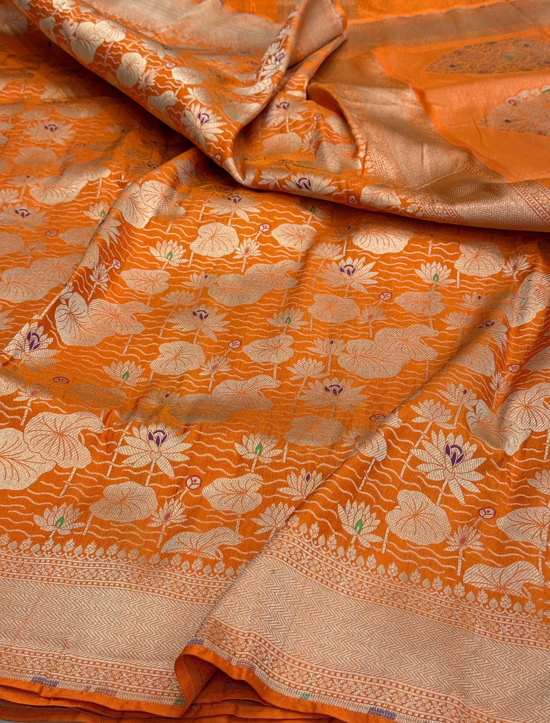 Banarasi Minakari Pure Silk Brocade Saree – Katan Silk with Intricate Minakari & Rich Brocade Weave