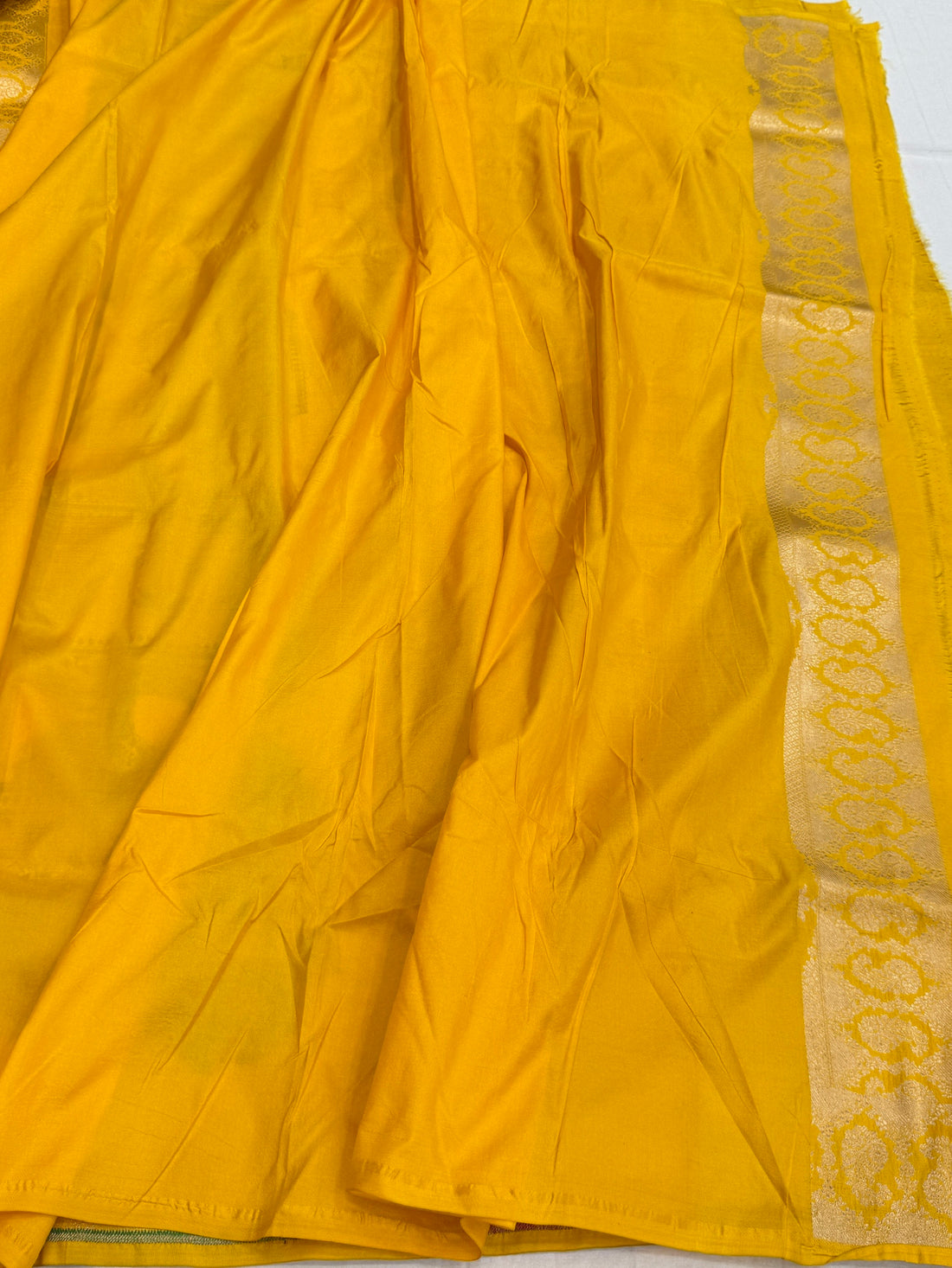 Yellow Banarasi Rangkaat  Pure Silk Saree