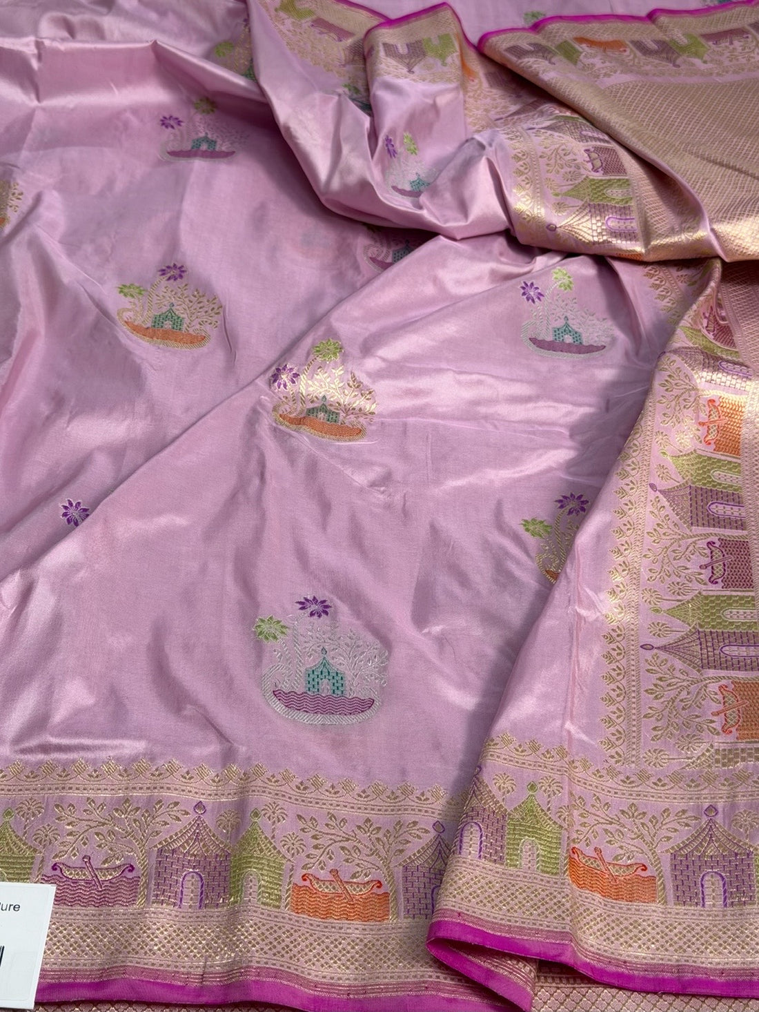 Mauve Handwoven Banarasi Pure Silk Saree