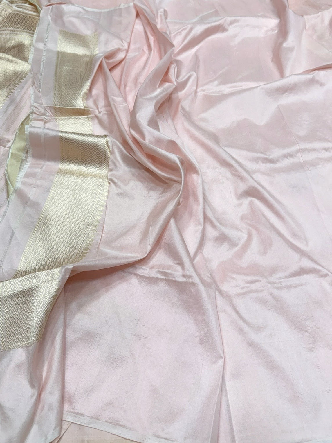 Baby Pink Handwoven Pure Silk Saree