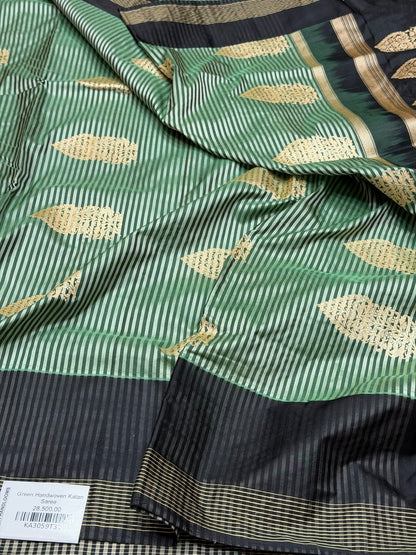 Green Handwoven Pure Banarasi Silk Saree