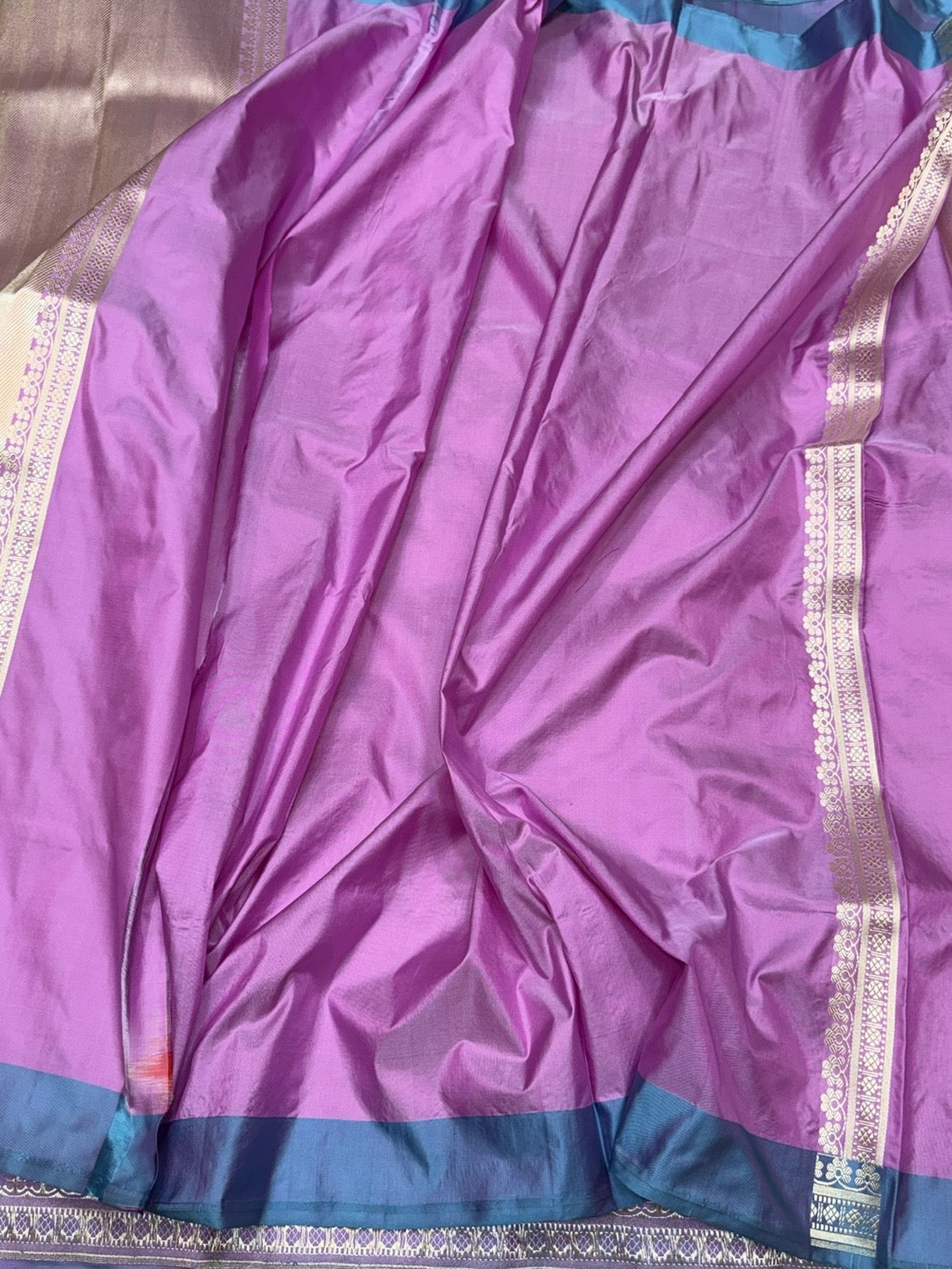 Pastel Pink Handwoven Banarasi Pure Silk Brocade Saree