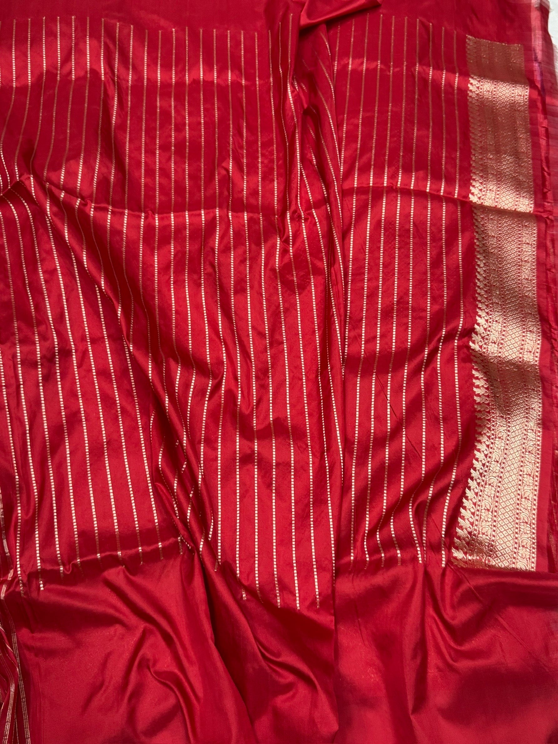 Red Handwoven Pure Banarasi Silk Saree