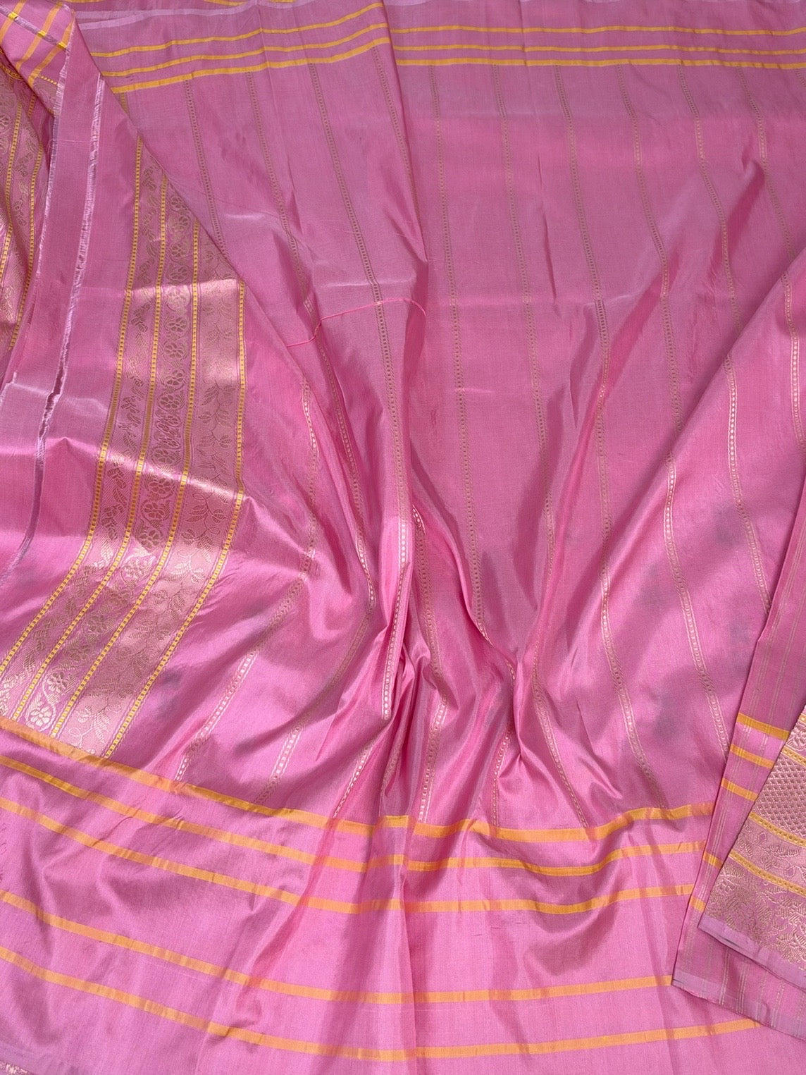 Baby Pink Handwoven Pure Banarasi Silk Saree