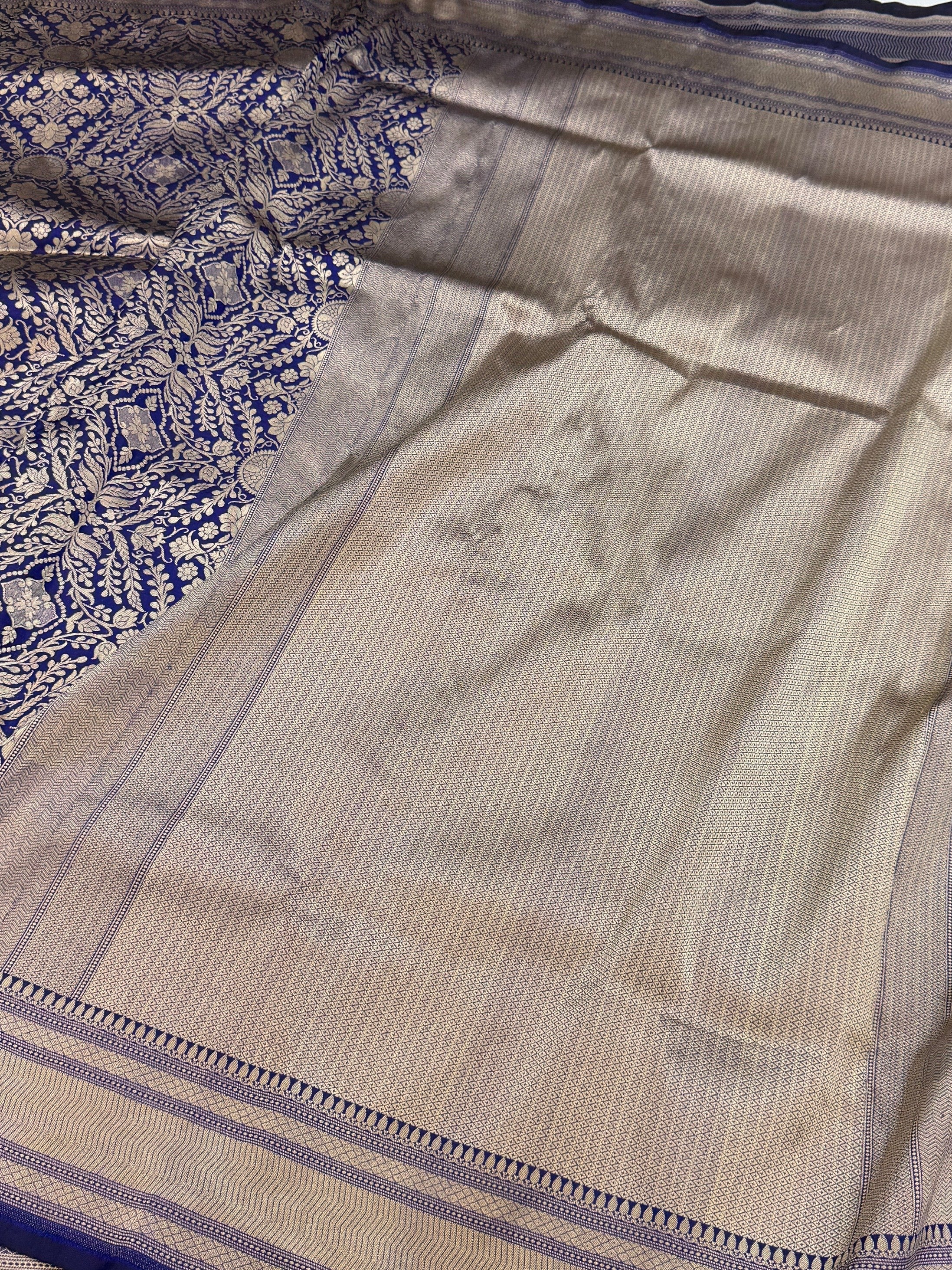 Banarasi Pure Silk Brocade Saree – Luxurious Katan Silk with Intricate Brocade Weave