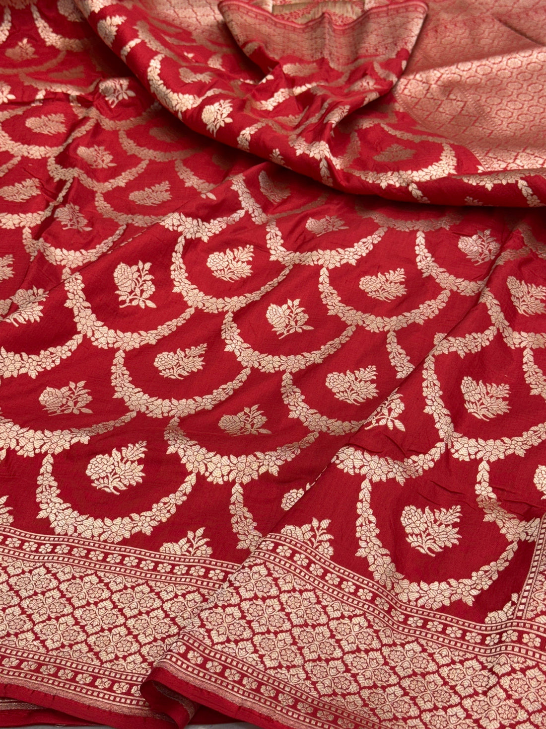 Red Banarasi Pure Silk Saree