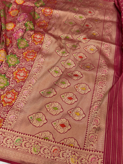 Banarasi Tilfi Minakari Pure Katan Silk Saree