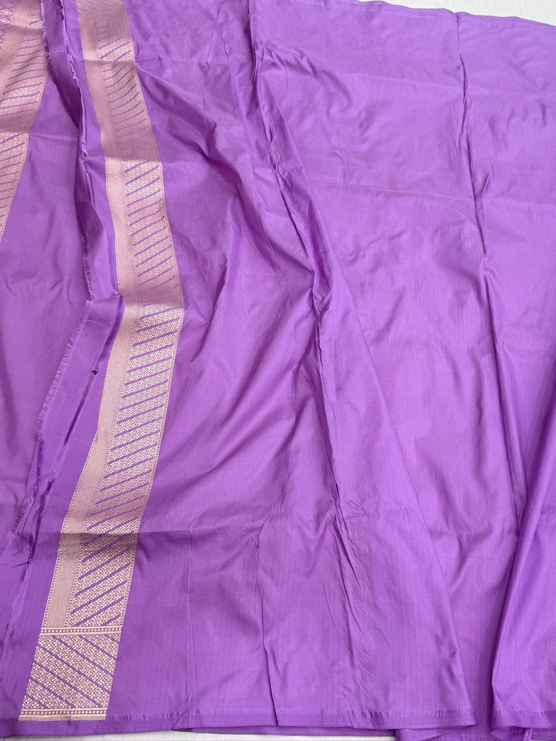Lavender Pure Banarasi Silk Saree