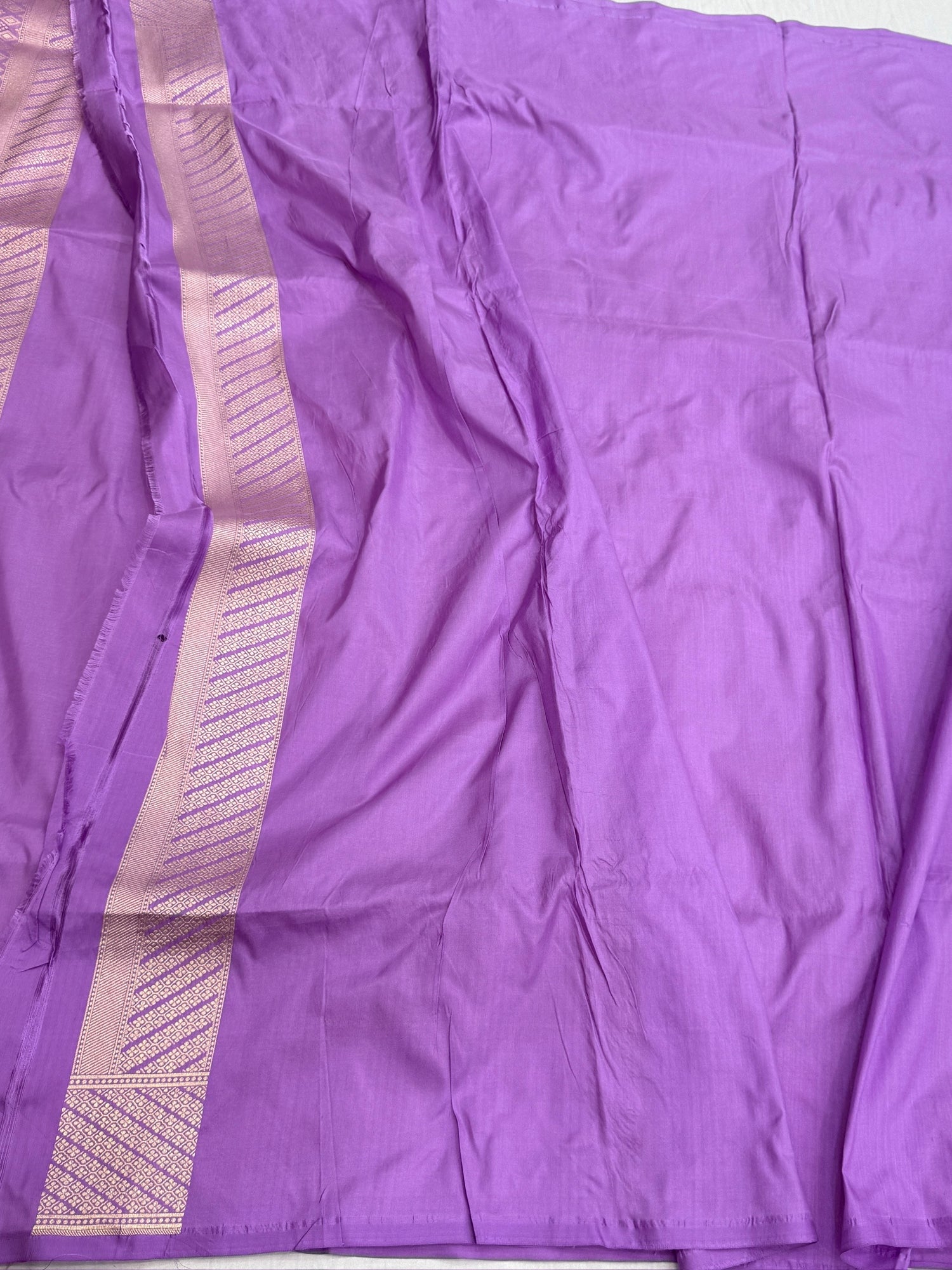 Lavender Pure Banarasi Silk Saree