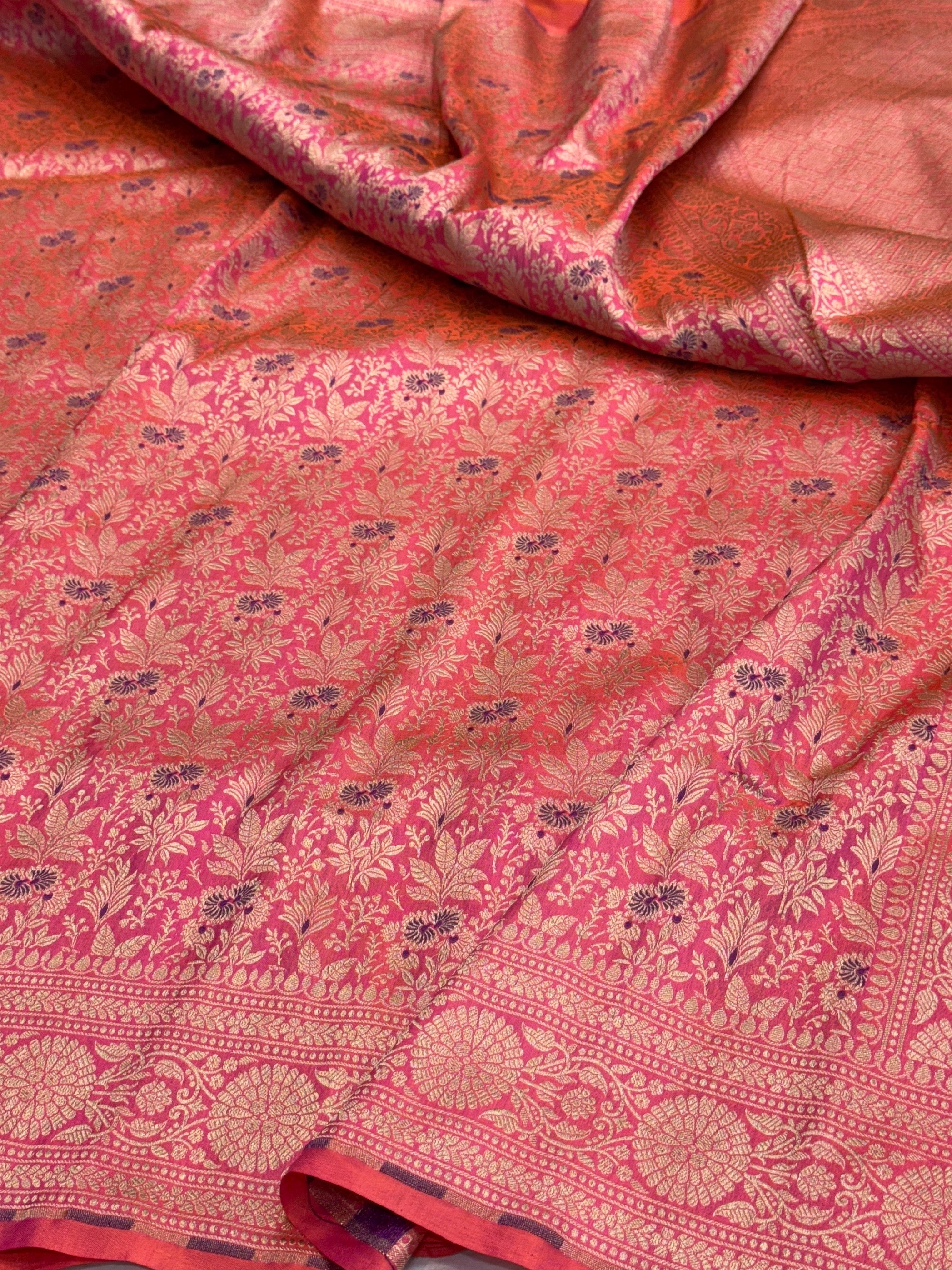 Banarasi Minakari Pure Katan Silk Brocade Saree – Rich Traditional Brocade Weave
