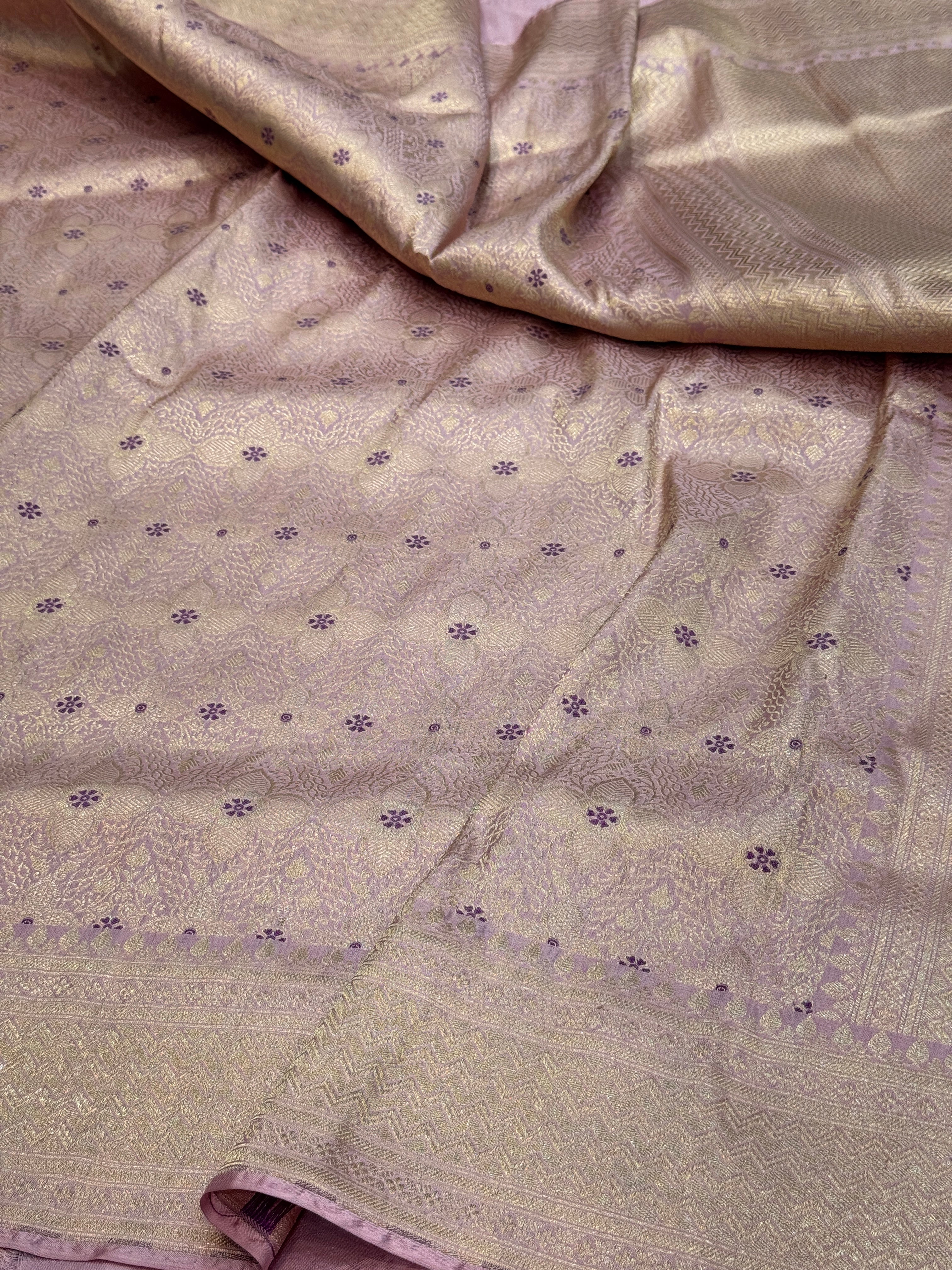 Banarasi Minakari Pure Katan Silk Brocade Saree – Rich Traditional Brocade Weave