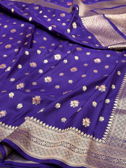 Banarasi Minakari Pure Katan Silk Saree | Pure Silk | Minakari Work | Cutwork Technique | Banarasi Katan Silk Saree