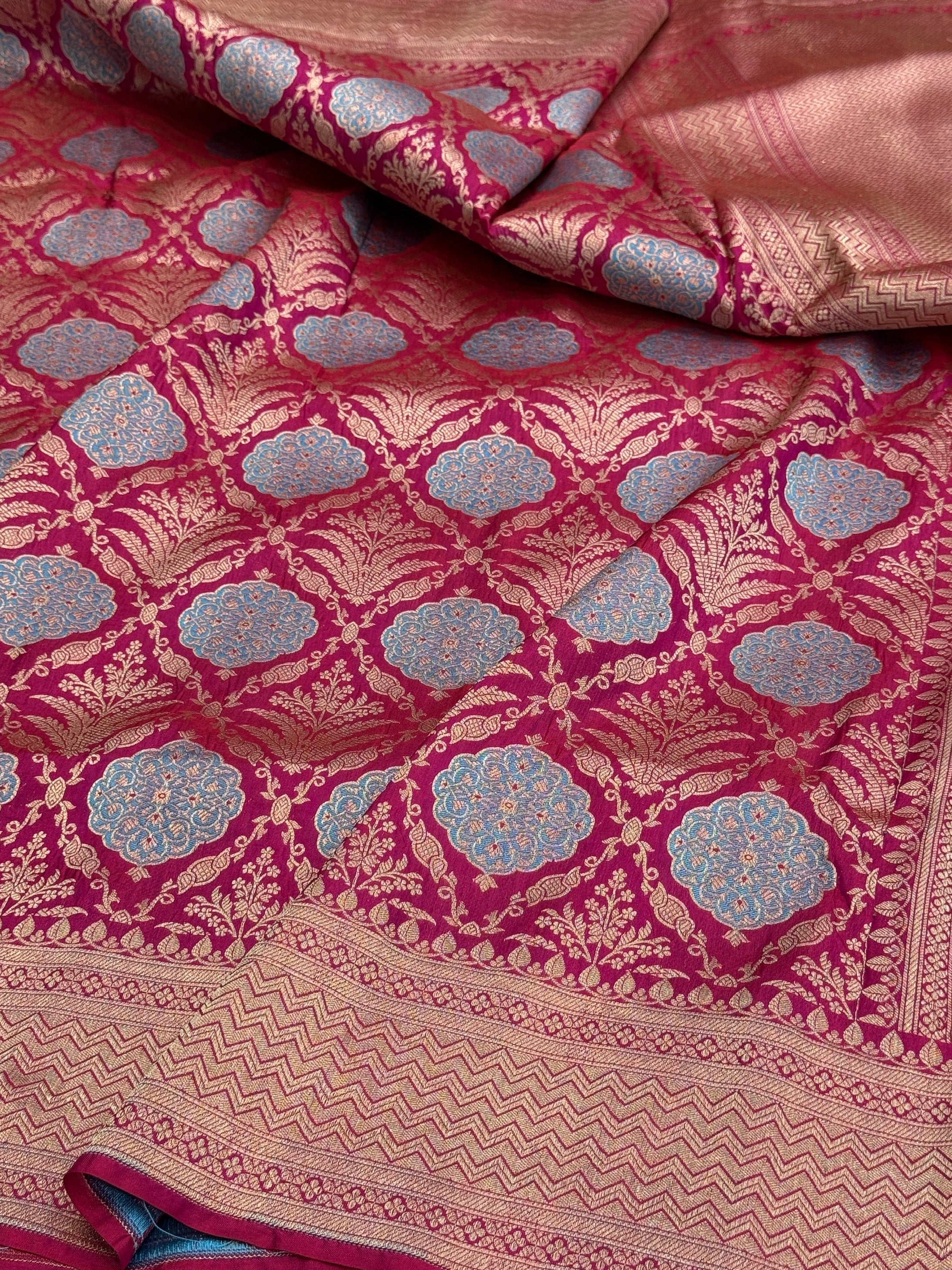 Banarasi Minakari Pure Katan Silk Brocade Saree