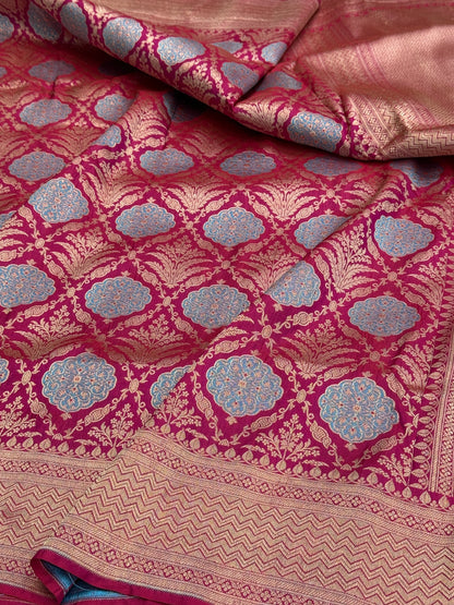 Banarasi Minakari Pure Silk Brocade Saree