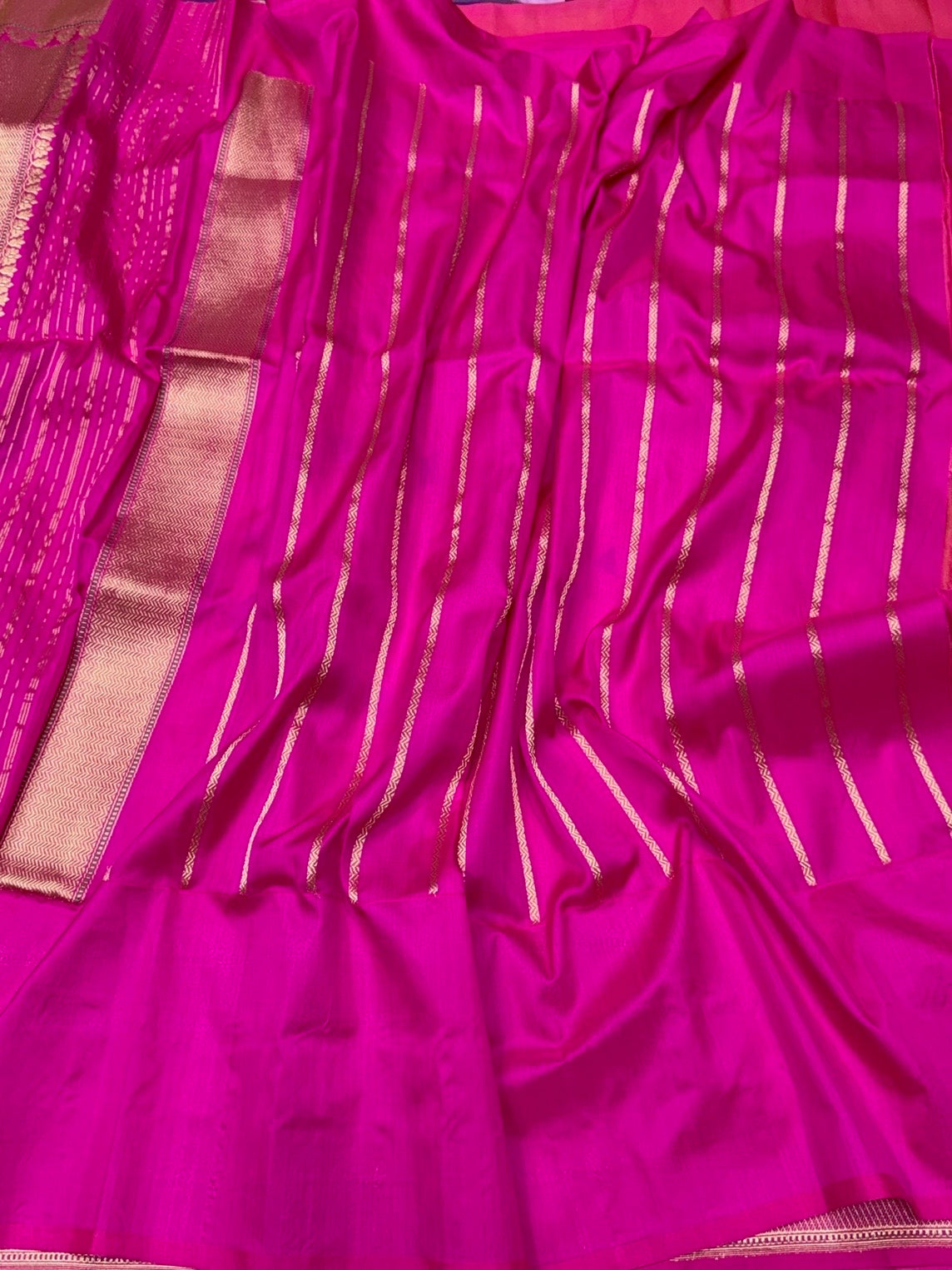 Orange Handwoven Pure Organza Silk Saree