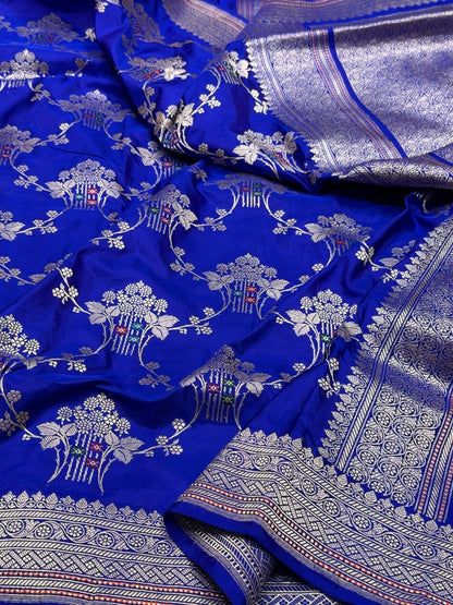 Royal Blue Handwoven Pure Banarasi Silk Saree