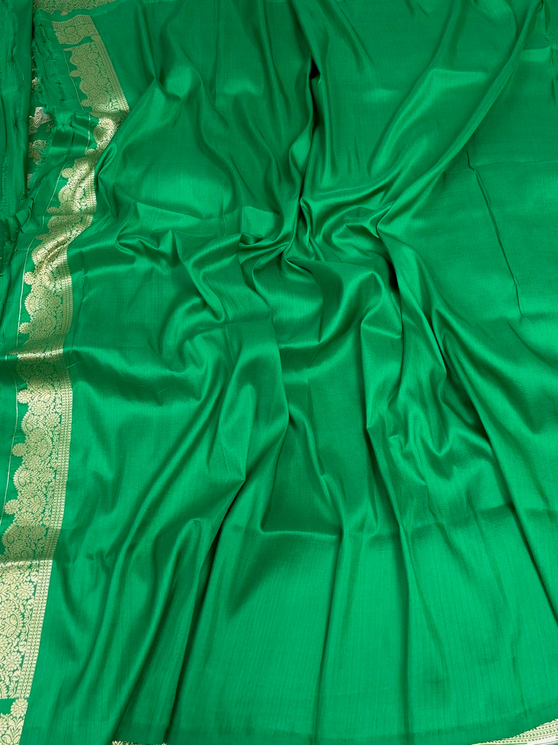 Green Banarasi Sona Rupa Pure Katan Silk Saree