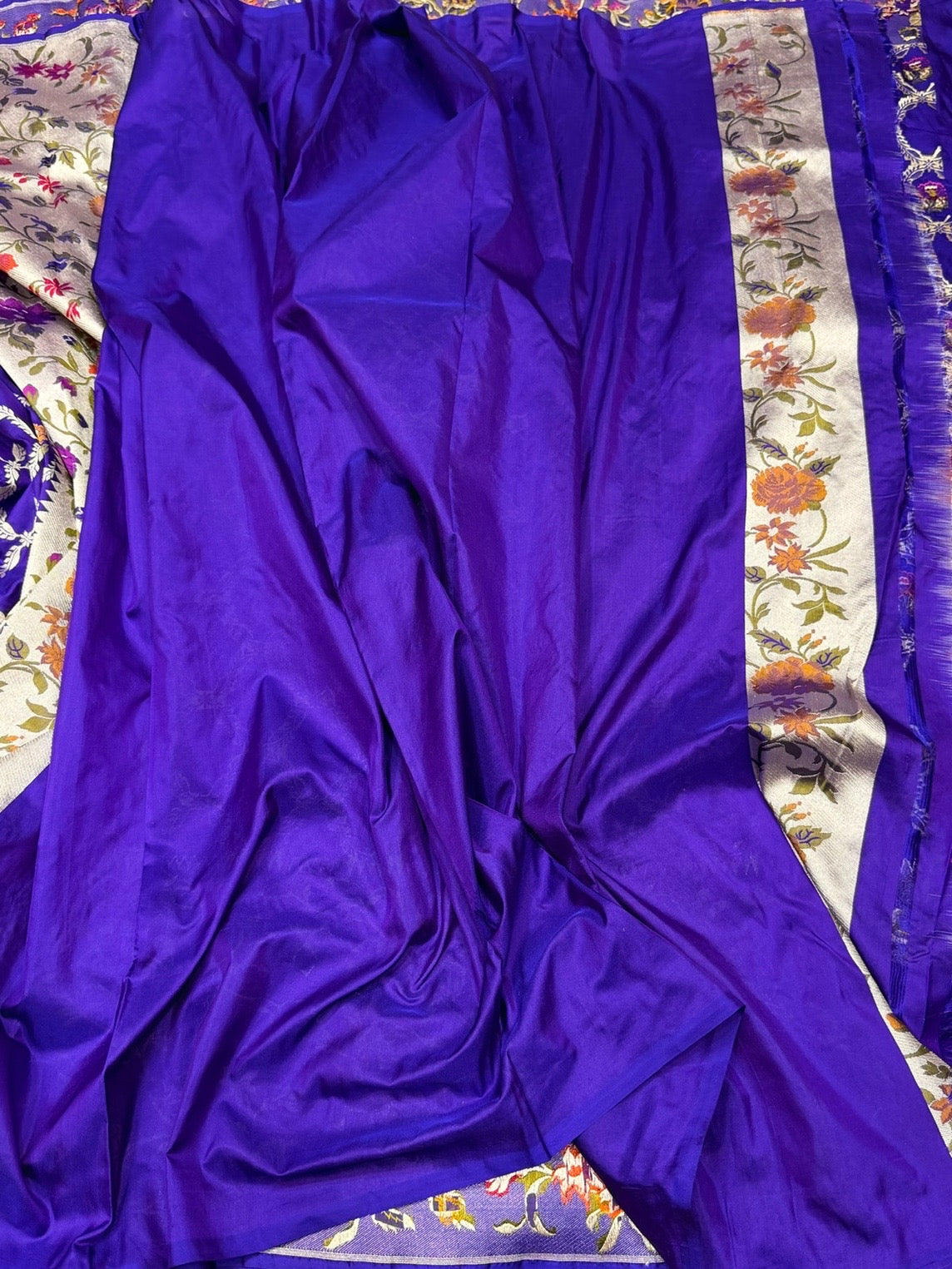 Paithni Banarasi Minakari Pure Katan Silk Saree | Pure Silk | Minakari Work | Cutwork Technique | Banarasi Katan Silk Saree