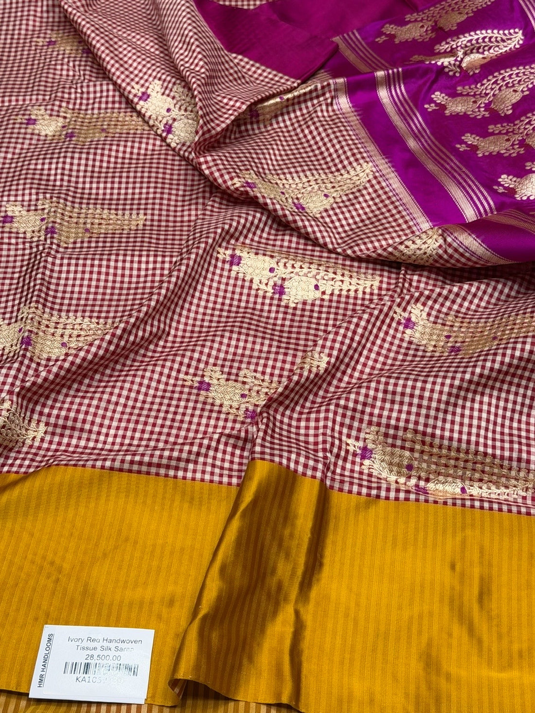 Red Handwoven Pure Banarasi Silk Saree
