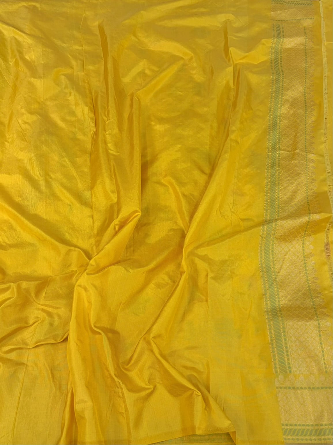 Yellow Banarasi Pure Ektara Silk Saree