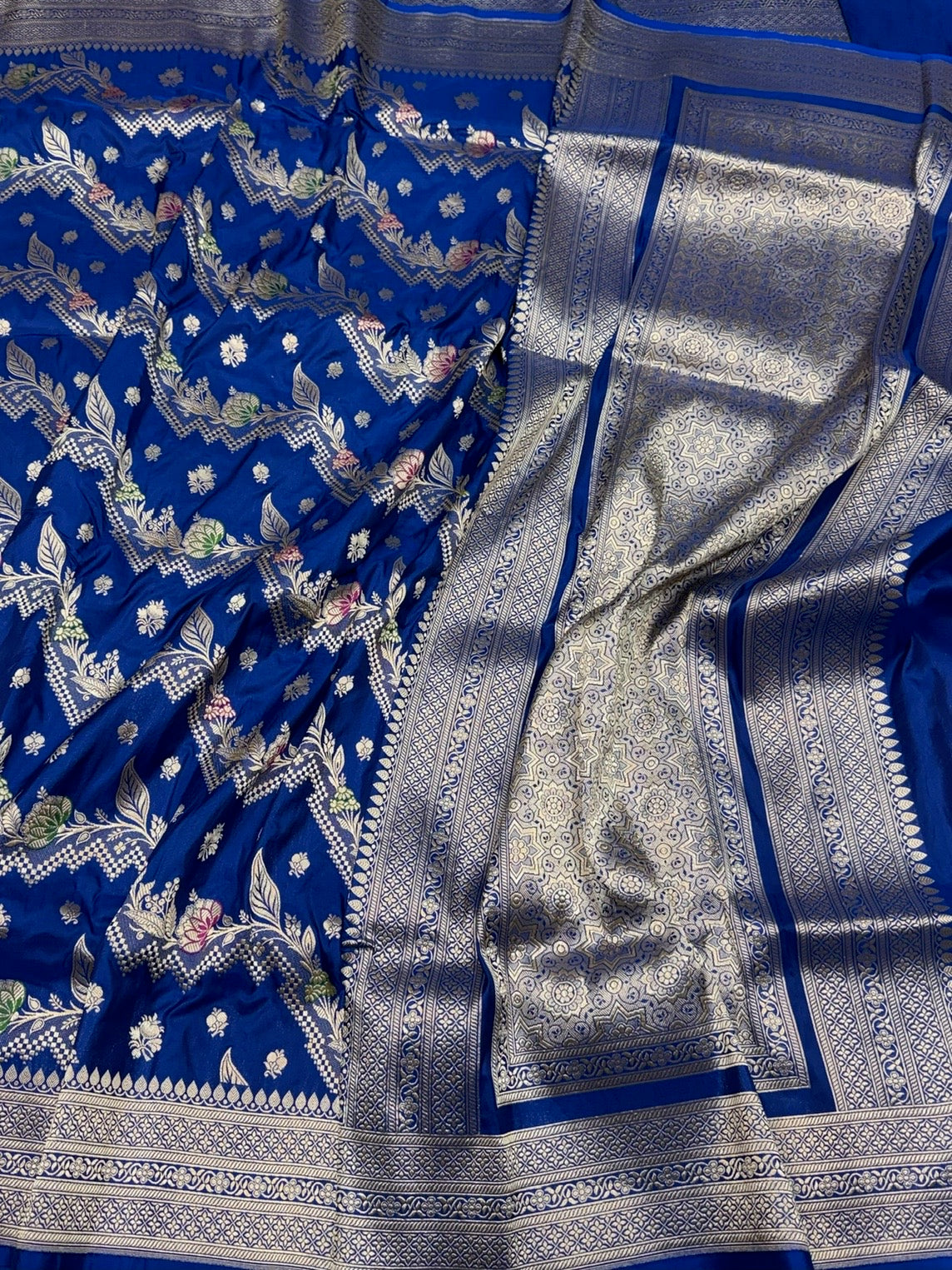 Banarasi Minakari Pure Katan Silk Saree | Pure Silk | Minakari Work | Cutwork Technique | Banarasi Katan Silk Saree