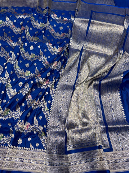 Banarasi Minakari Pure Katan Silk Saree | Pure Silk | Minakari Work | Cutwork Technique | Banarasi Katan Silk Saree