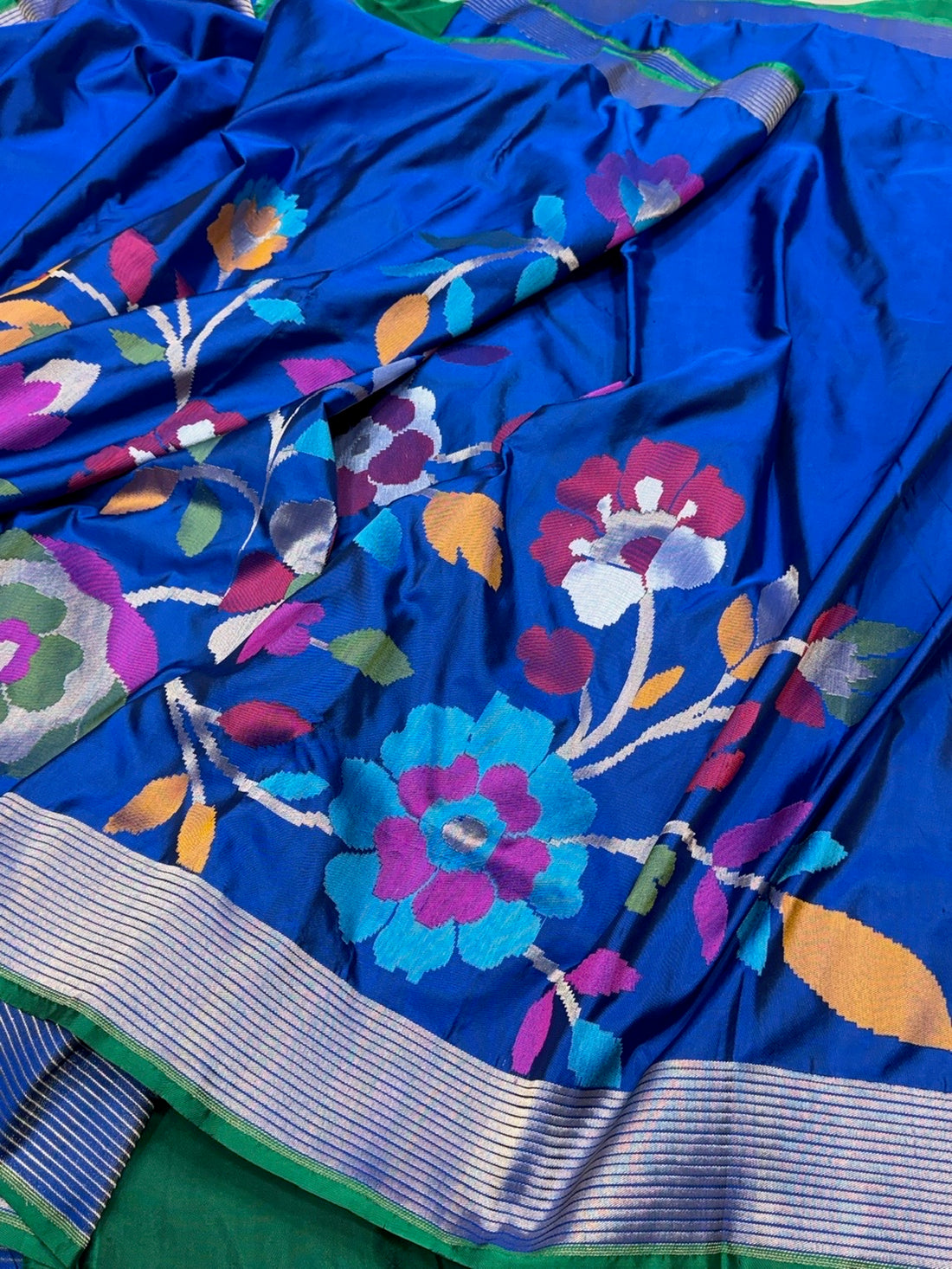 Royal Blue Handwoven Banarasi Pure Silk Saree
