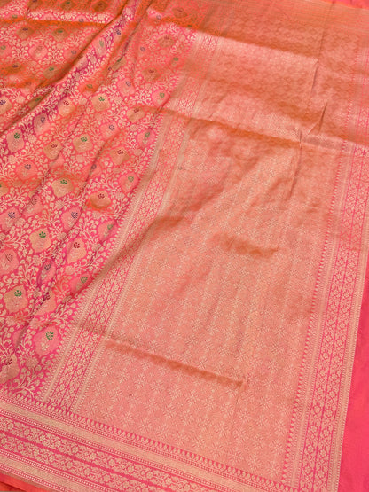 Banarasi Minakari Pure Silk Brocade Saree