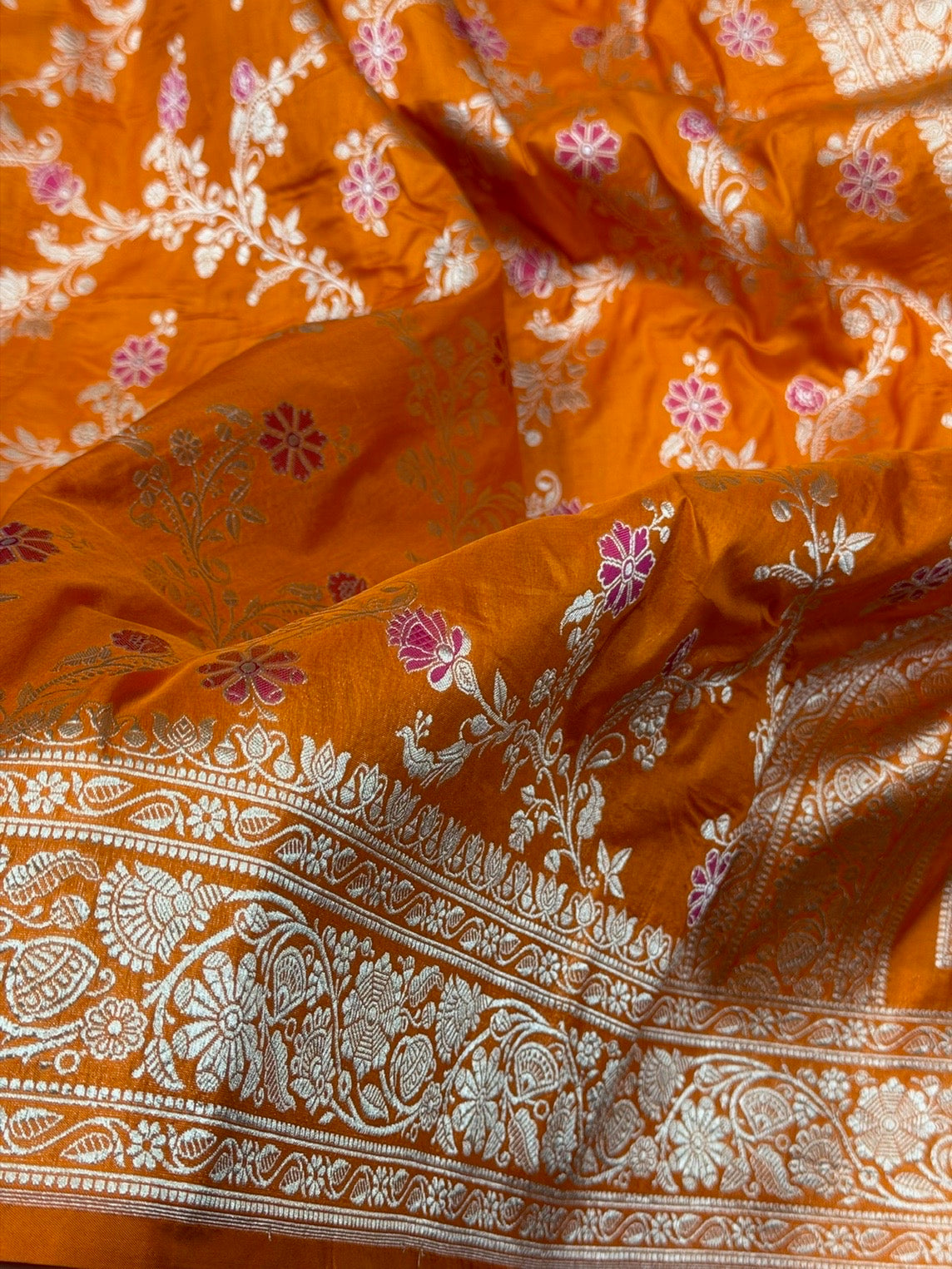 Banarasi Minakari Pure Katan Silk Saree | Pure Silk | Minakari Work | Cutwork Technique | Banarasi Katan Silk Saree