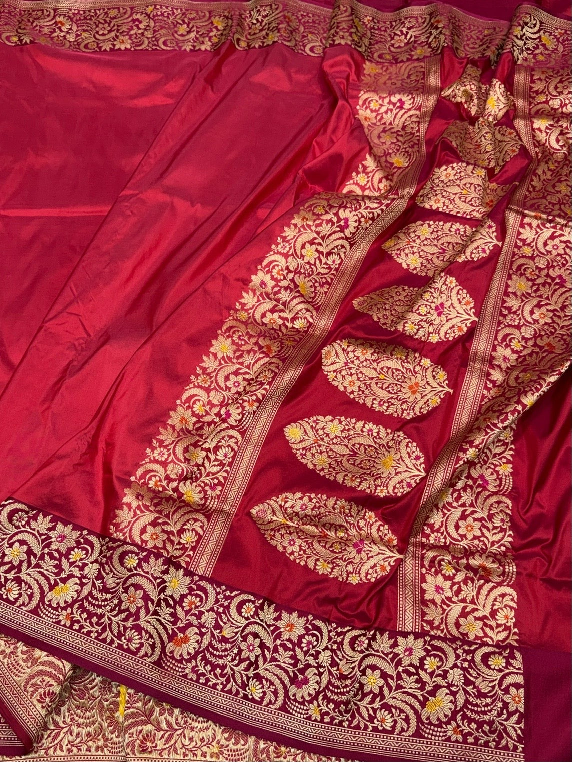 Red Handwoven Pure Banarasi Silk Saree