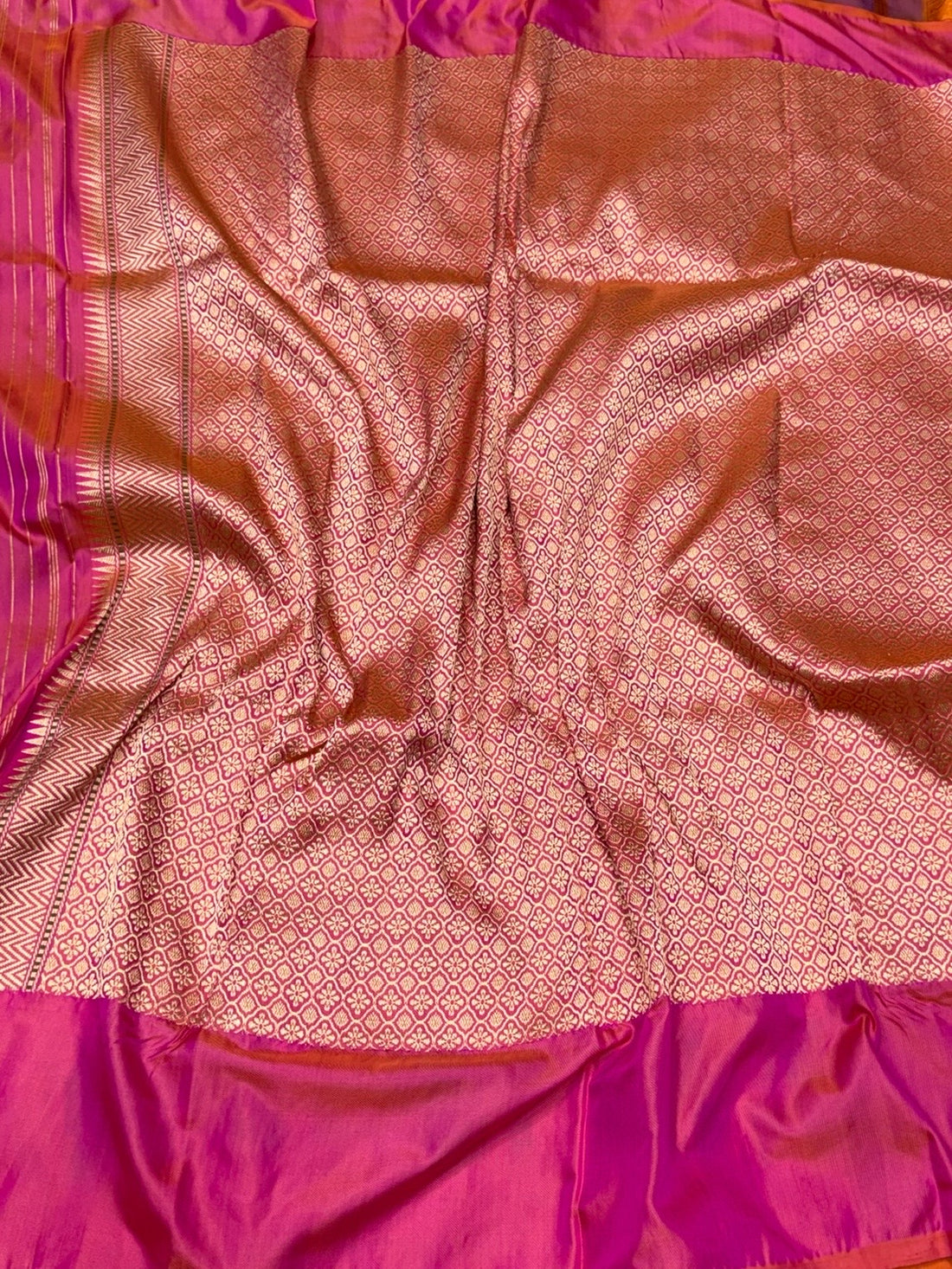 Purple Handwoven Pure Banarasi Ektara Silk Saree