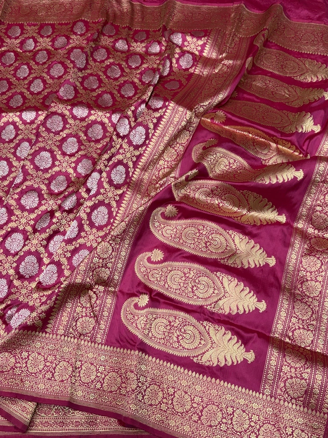 Gajiri Pink Handwoven Pure Banarasi Silk Saree