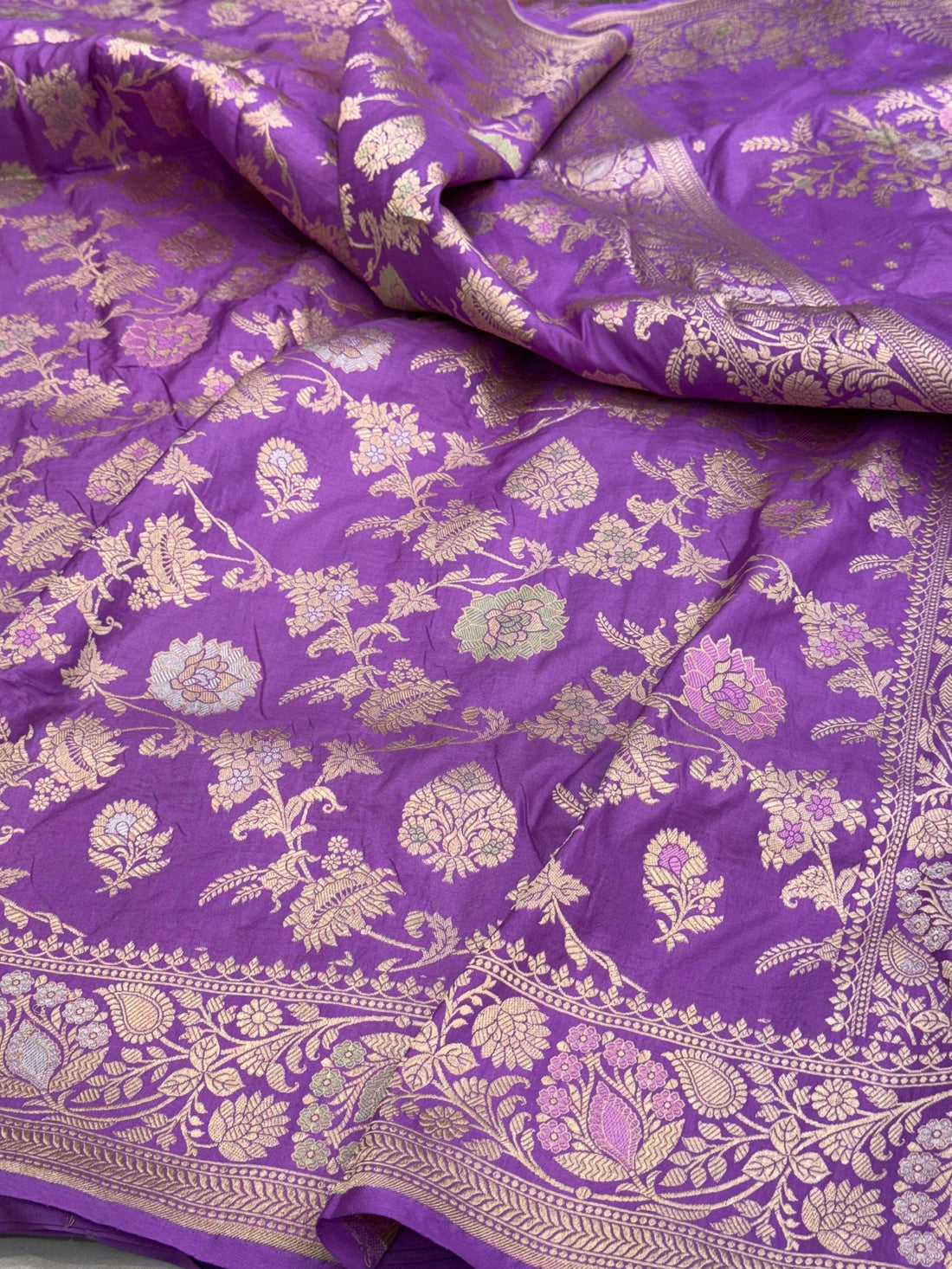 Banarasi Minakari Pure Katan Silk Saree | Pure Silk | Minakari Work | Cutwork Technique | Banarasi Katan Silk Saree