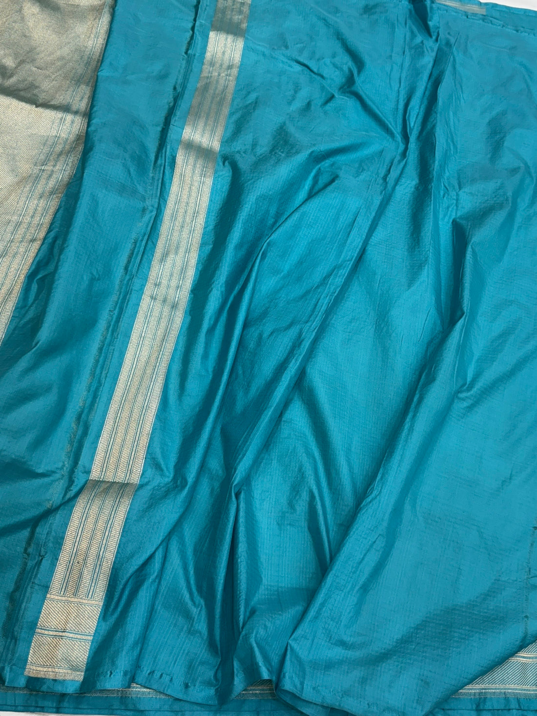 Sky Blue Banarasi Pure Silk Brocade Saree | 100% Pure Katan Silk