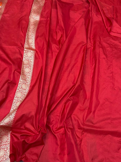 Banarasi Pure Rangkaat Silk Saree – Cutwork Weave in 100% Pure Katan Silk