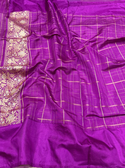Ocean Blue Handwoven Pure Organza Silk Saree