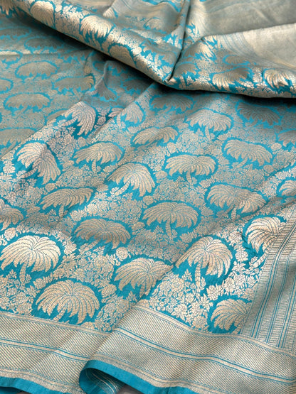 Banarasi Pure Silk Brocade Saree – Luxurious Katan Silk with Intricate Brocade Weave