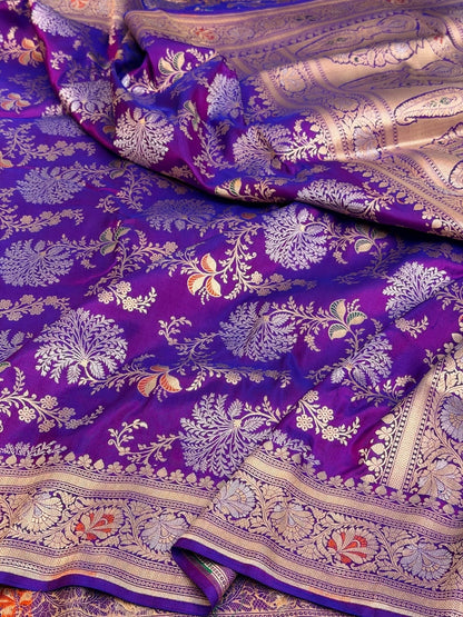 Banarasi Minakari Pure Katan Silk Saree