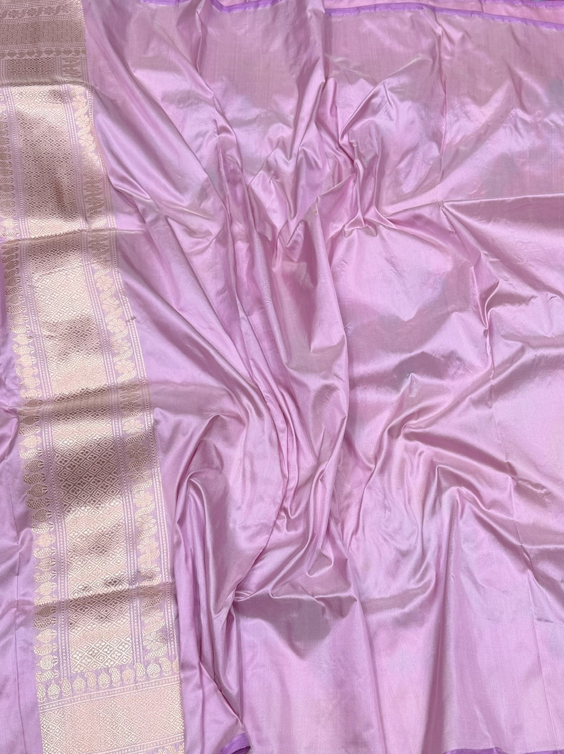 Baby Pink Handwoven Pure Banarasi Silk Saree