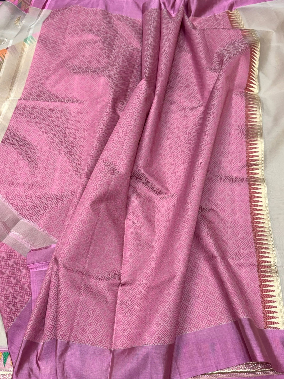 Ash Grey Handwoven Pure Organza Silk Saree