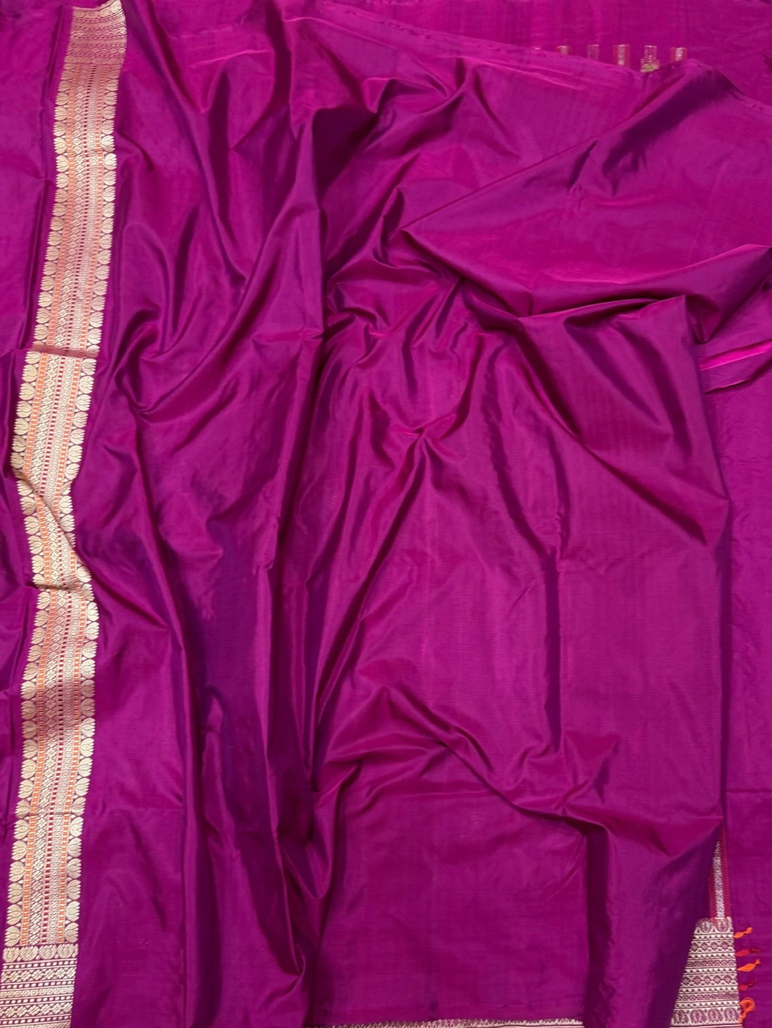 Magenta Pink Handwoven Pure Banarasi Silk Saree
