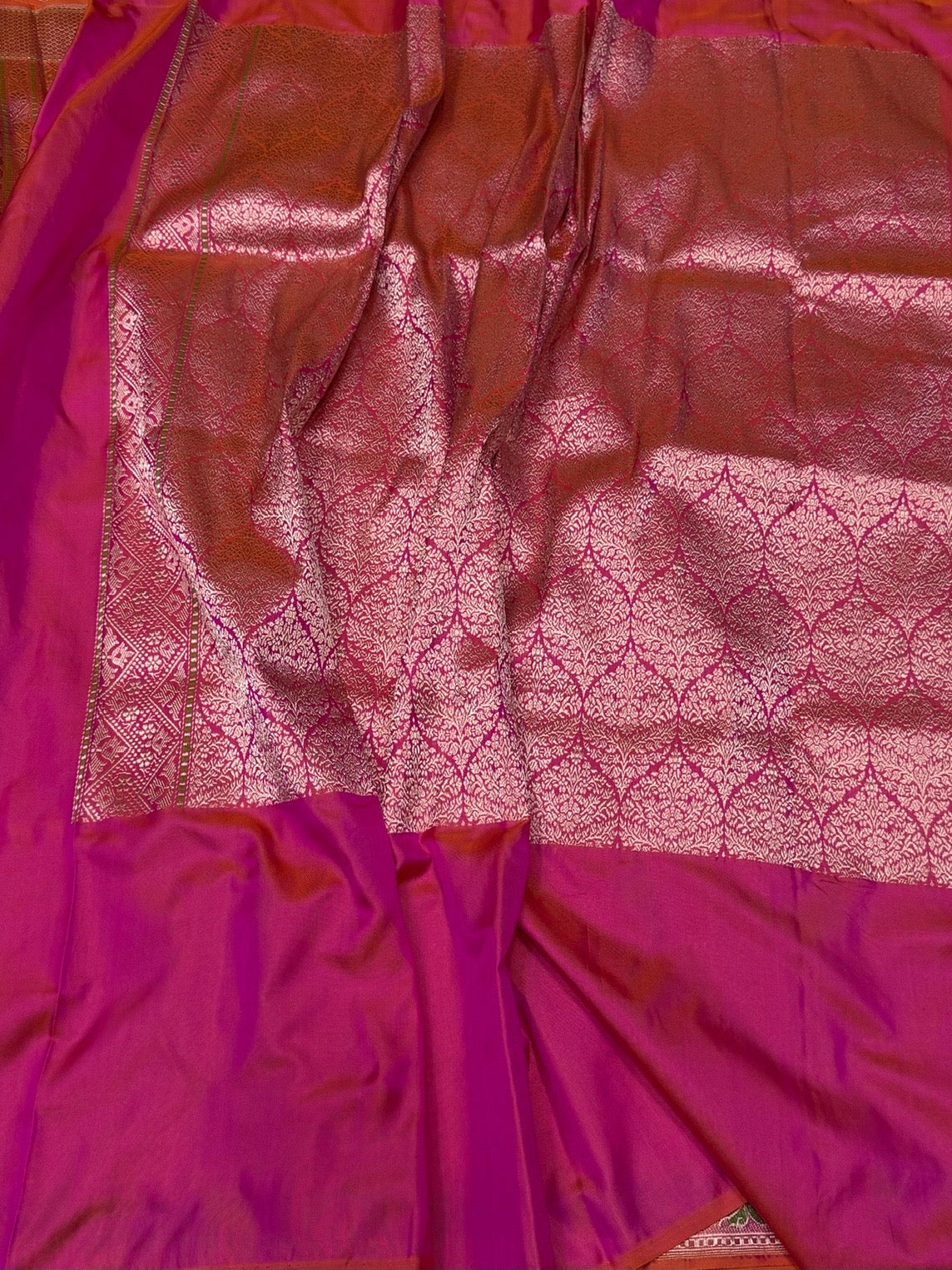 Mustard Yellow Handwoven Pure Banarasi Ektara Silk Saree – Luxury Kadwa Weave