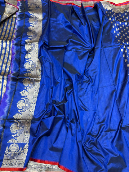 Banarasi Silk Saree in Cutwork Weave – Katan Silk Elegance