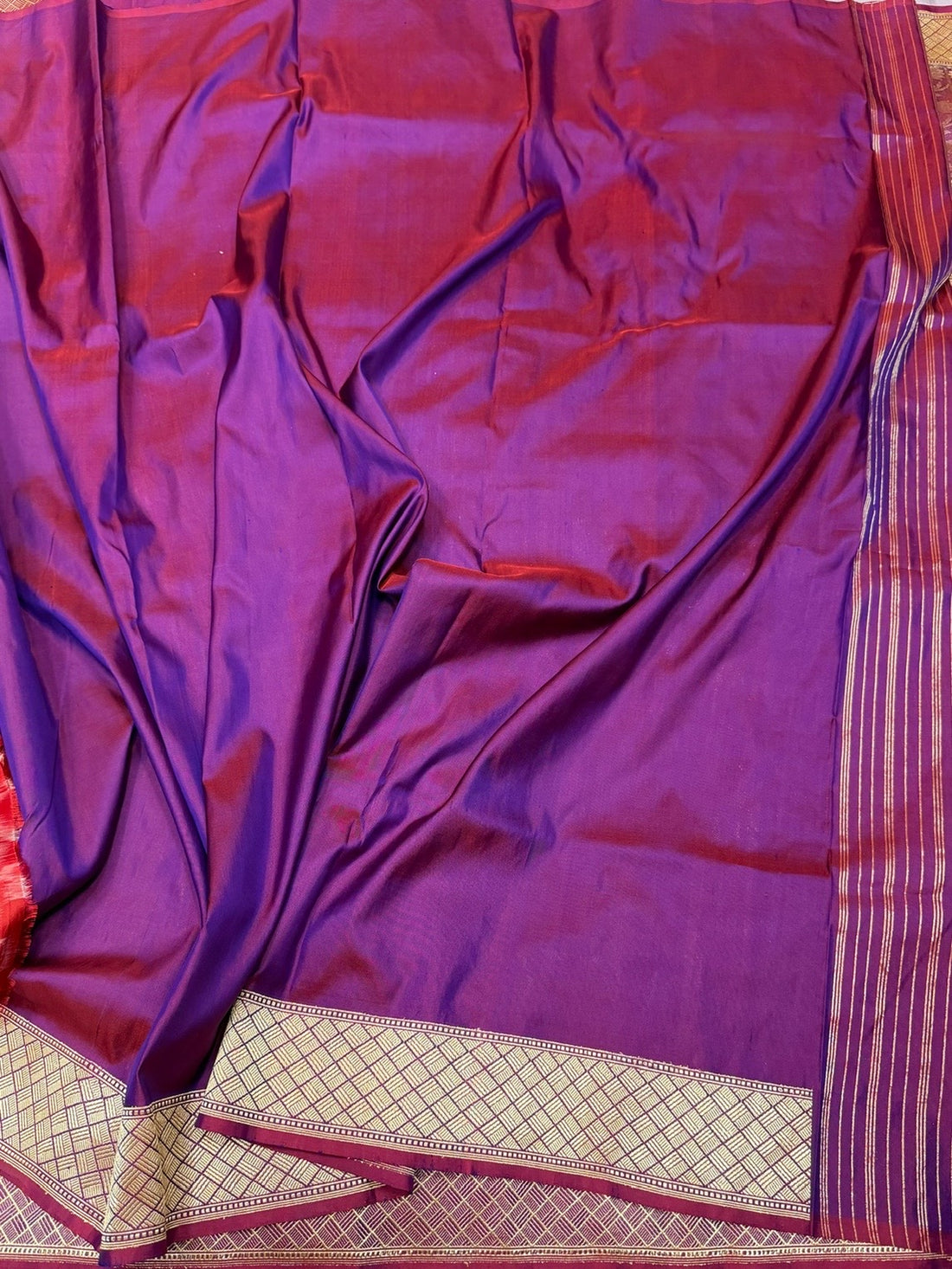 Magenta Pink Handwoven Pure Banarasi Silk Saree