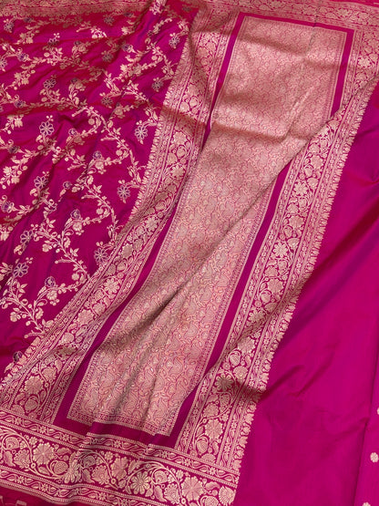 Banarasi Minakari Pure Katan Silk Saree | Pure Silk | Minakari Work | Cutwork Technique | Banarasi Katan Silk Saree
